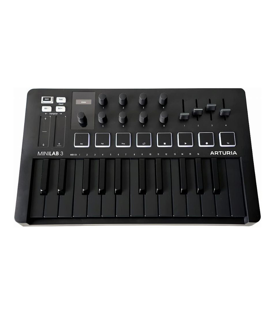 Buy MiniLab Mk3 - Deep Black Arturia MiniLab Mk3 USB Controller Keyboard,  25 Velocity-Sensitive Slim Keys - Deep Black Color - Online Best Price |  Melody House Dubai